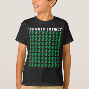 100 dagar i skolan utdödar dinosaur trex lustigt t shirt