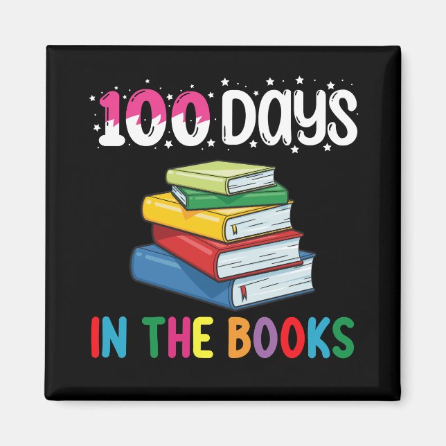 100 dagar i skolans läsebibliotek magnet (Framsidan)