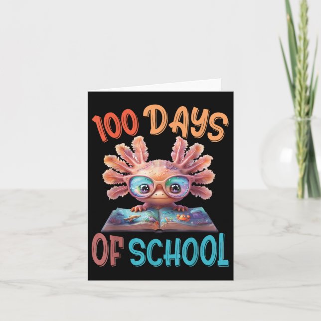 100 dagar i skolAxolotl Sea 100-dagarsdagen Kort (Framsida)