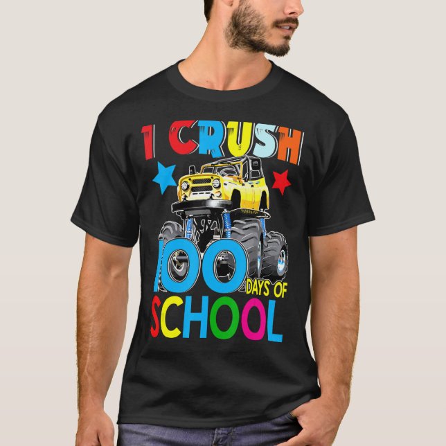 100 dagar i skolmonster Lastbil T Shirt (Framsida)