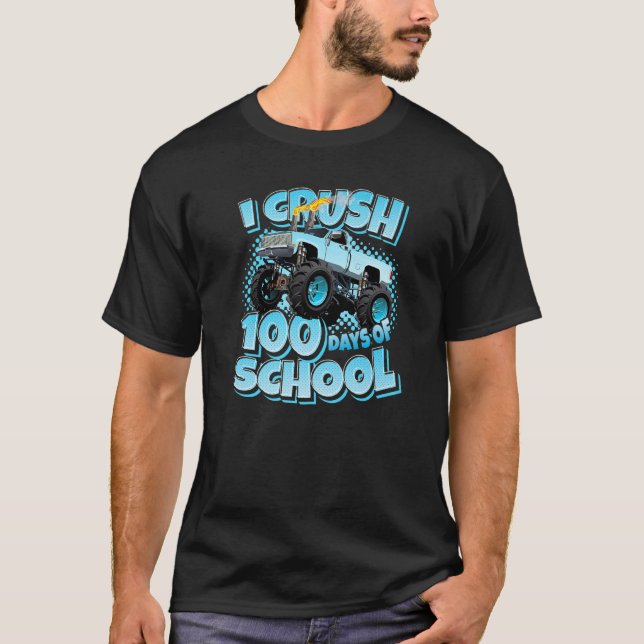 100 dagar i skolmonster Lastbil T Shirt (Framsida)