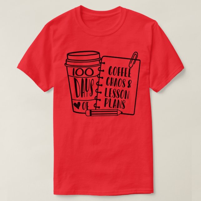 100 dagar kaffe Chaos 4 T Shirt (Design framsida)