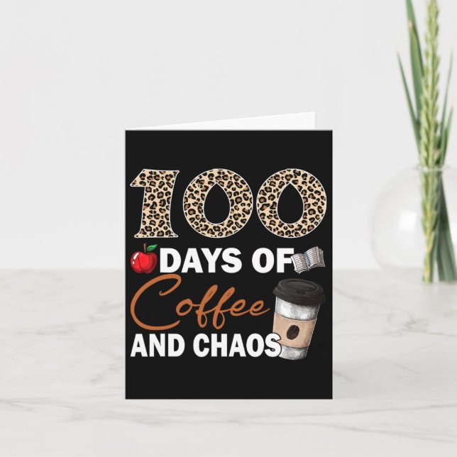 100 dagar kaffe och kaos 100 dagar i skola F Kort (Framsida)