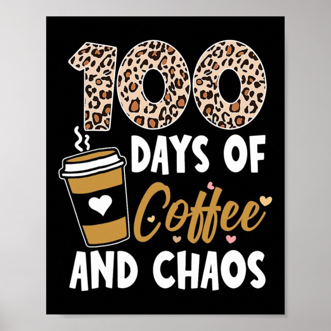 100 dagar kaffe och kaos 100 dagar i skola F Poster (Framsidan)