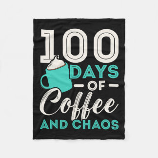 100 dagar kaffe och kaos 100 dagar i skolan fleecefilt