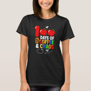 100 dagar kaffe och kaos 100 dagar Roligt i skolan T Shirt