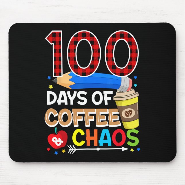 100 dagar kaffe och kaos - 100 skoldagar musmatta (Framsidan)