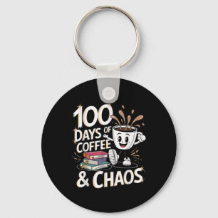 100 dagar kaffe och kaos 100 skoldagar nyckelring