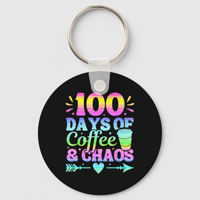 100 dagar kaffe och kaos 100 skoldagar nyckelring (Framsida)