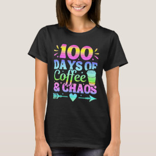 100 dagar kaffe och kaos 100 skoldagar t shirt