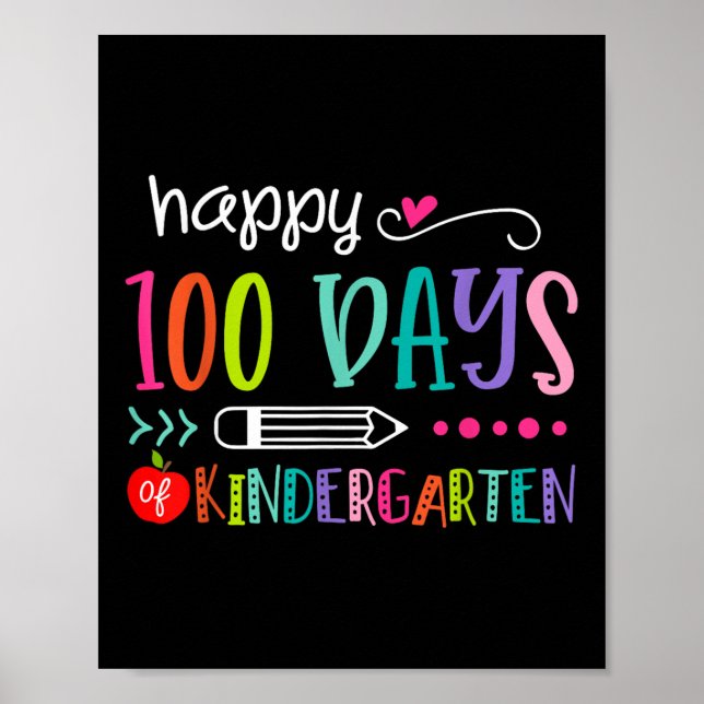 100 dagar Kindergarten 100 dagar i skolan Poster (Framsidan)