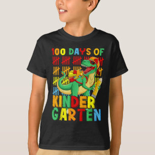 100 dagar Kindergarten Dinosaur 100 dagar T Shirt