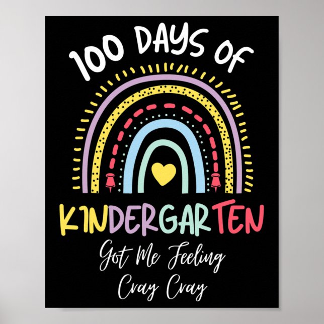 100 dagar Kindergarten Har me Cray Cray Cray Cray  Poster (Framsidan)