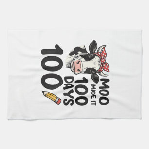 100 Dagar Ko Tröja Vintage Gravyr Skol Design Kökshandduk