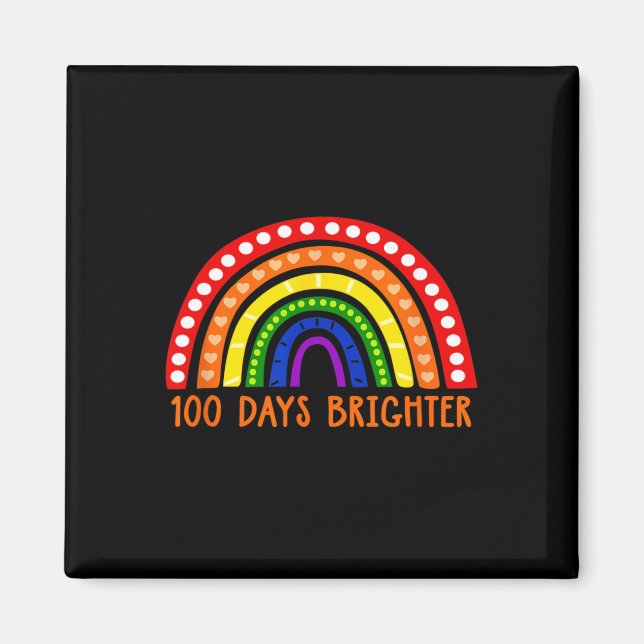 100 dagar Lärare Roligt 100 skoldag Magnet (Framsidan)