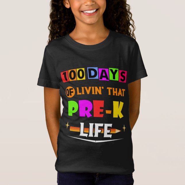 100 dagar levande som före-k-livet t shirt (Framsida)