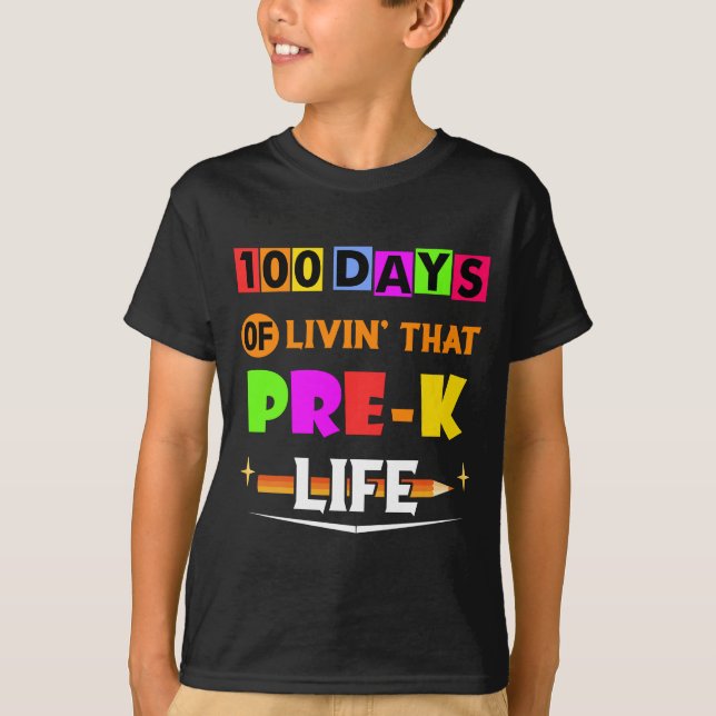 100 dagar levande som före-k-livet t shirt (Framsida)