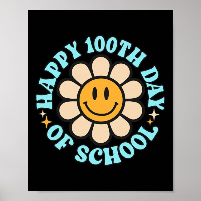 100 dagar Lycklig 100 dagar för skollärarbarn Re Poster (Framsidan)