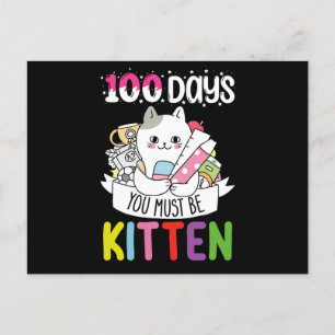 100 dagar måste du vara kattunge i skolan vykort
