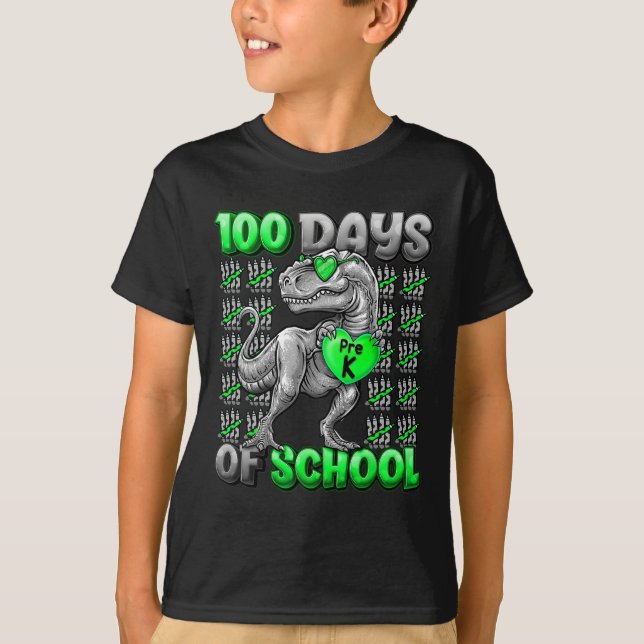 100 dagar med 100 dagar med smartare pojkar i skol t shirt (Framsida)