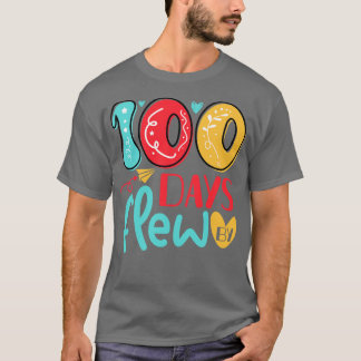100 dagar med 100 dagars skolgåva för persikor t shirt