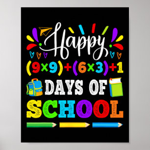 100 dagar med 100:e Math Equation Teacher Kid Poster