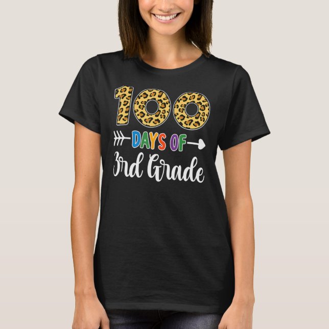 100 dagar med 3 RD Klass-lärare eller Student 100  T Shirt (Framsida)