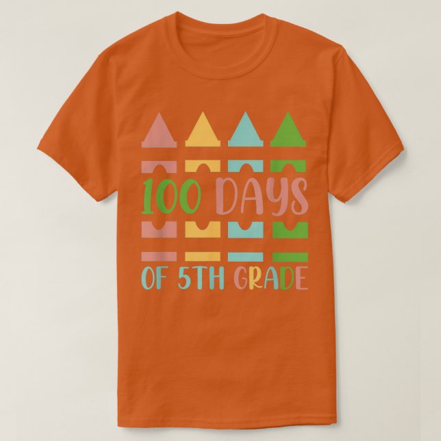 100 dagar med 5:e Klass-skolbarn Lycklig 100 dagar T Shirt (Design framsida)