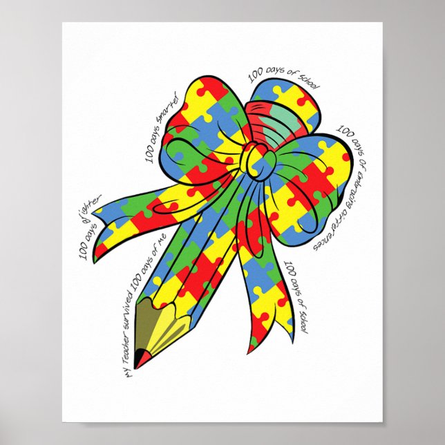100 dagar med Autism, 100 dagars skolkoqu Poster (Framsidan)