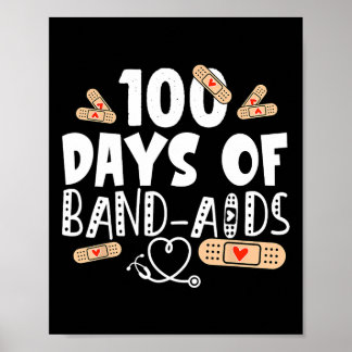 100 dagar med band-aids - skolsköterska 100 dagar poster