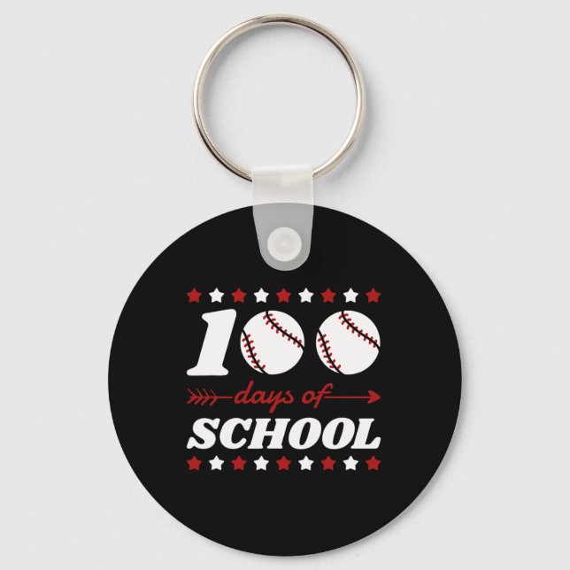 100 dagar med basket Älskare Nyckelring (Framsida)