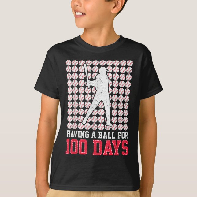 100 dagar med basket i skolan 100 dagar för pojkar t shirt (Framsida)
