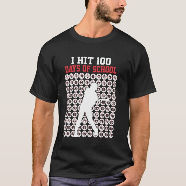 100 dagar med basket i skolan 100-dagars skolbuss t shirt (Framsida)
