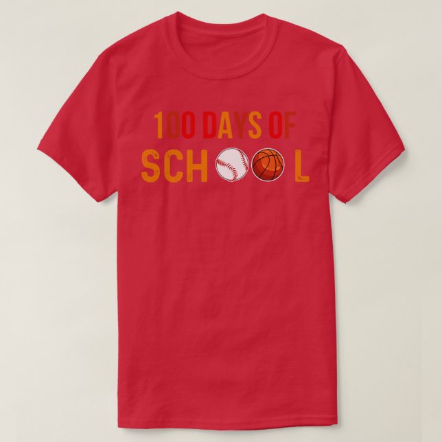 100 dagar med basket Student i skolan T Shirt (Design framsida)