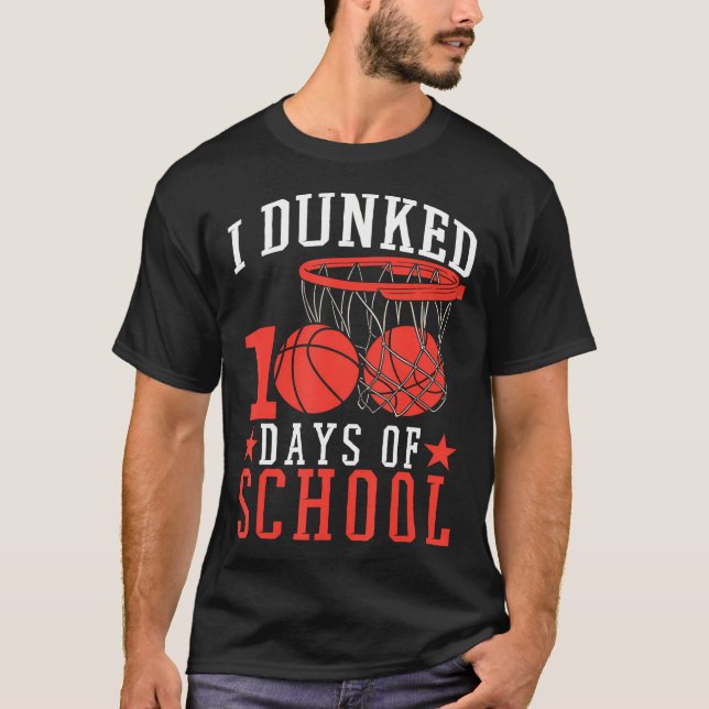 100 dagar med basketskolbarn t shirt (Framsida)