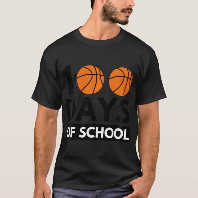 100 dagar med Coola Basketball Player-lärare T Shirt (Framsida)