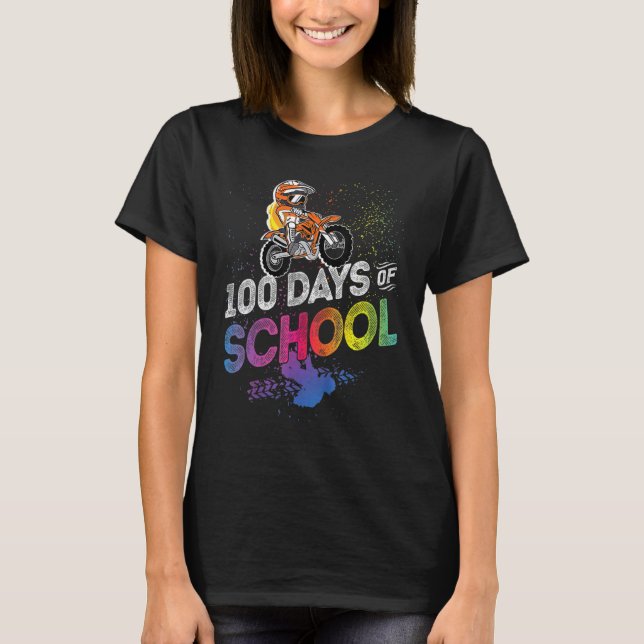 100 dagar med Dirt Bike-ryggsäck för Bo T Shirt (Framsida)