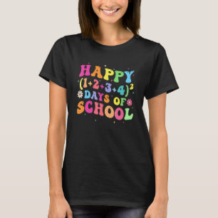 100 dagar med ekvation Mitten Scho för skolbåtsmat T Shirt