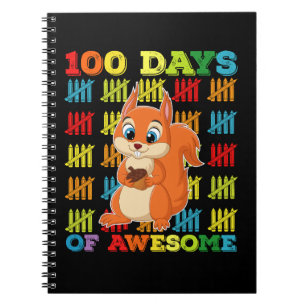 100 dagar med fantastisk ekorre 100:e skoldagen anteckningsbok
