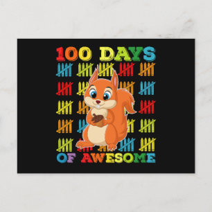100 dagar med Fantastisk ekorre 100 skoldag Vykort