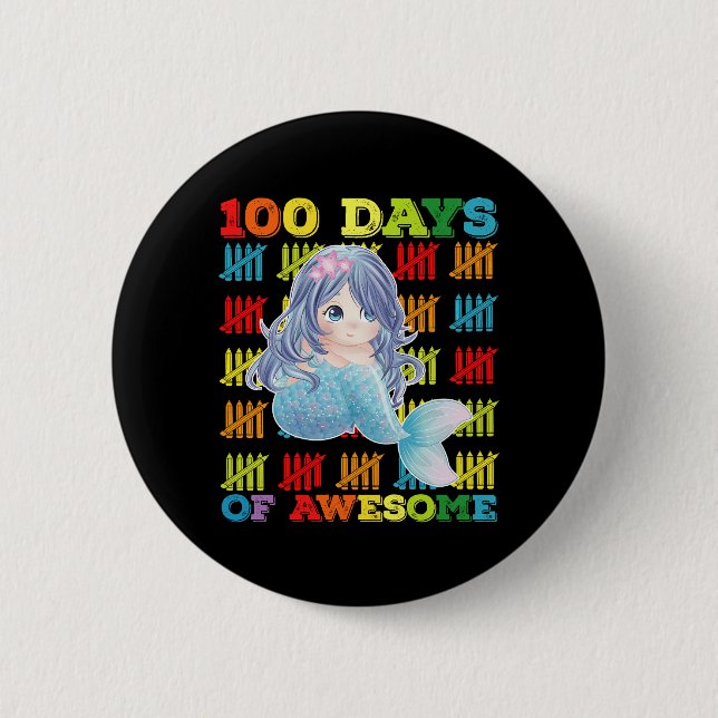 100 dagar med fantastisk havsfröken 100:e skoldage knapp (Framsida)