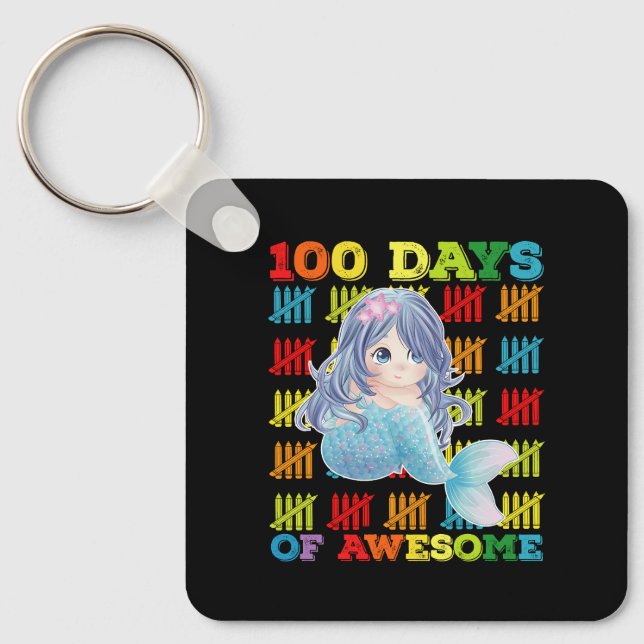100 dagar med fantastisk havsfröken 100:e skoldage nyckelring (Framsida)