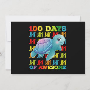 100 dagar med Fantastisk-sköldpadda 100 skoldagar Inbjudningar