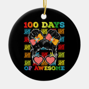 100 dagar med fantastisk slarvig buns 100:e skolda julgransprydnad keramik