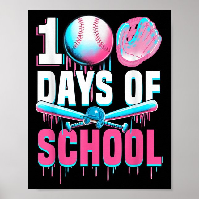 100 dagar med Fladdermus-dropp i basket 100 dagar Poster (Framsidan)