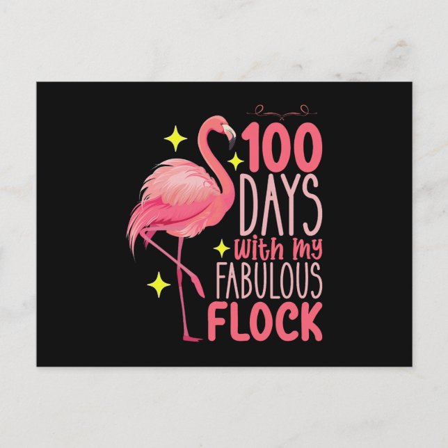 100 dagar med Flamingo Flamingo-skolan Vykort (Framsida)
