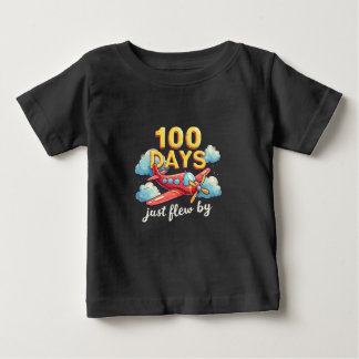 100 dagar med flygplansflygning 100 dagar i skolan t shirt