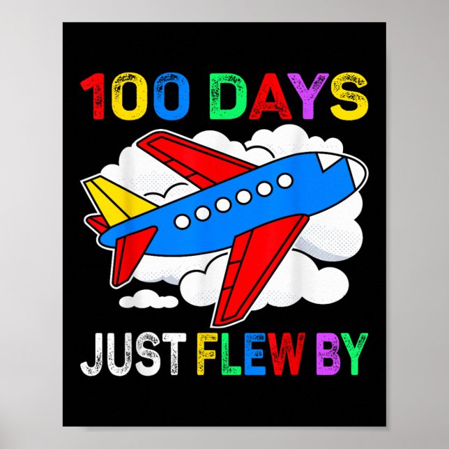 100 dagar med flygplansflygning 100 dagar poster (Framsidan)