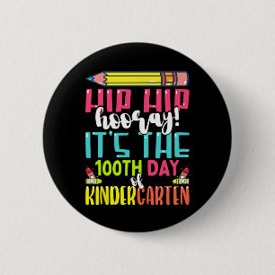 100 dagar med För barn Girls Boys Kindergarte Knapp