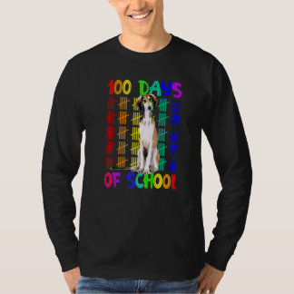 100 dagar med glasögon för Hund av borzoi i skolan T Shirt